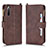 Leather Case Stands Flip Cover Holder BY2 for Sony Xperia 10 II Brown
