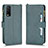 Leather Case Stands Flip Cover Holder BY2 for Vivo Y20 Green