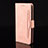 Leather Case Stands Flip Cover Holder BY2 for Xiaomi Mi 13 Lite 5G Pink