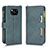 Leather Case Stands Flip Cover Holder BY2 for Xiaomi Poco X3 Pro Green