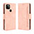 Leather Case Stands Flip Cover Holder BY3 for Google Pixel 5 XL 5G Pink