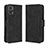 Leather Case Stands Flip Cover Holder BY3 for Motorola Moto E22 Black