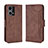 Leather Case Stands Flip Cover Holder BY3 for Oppo Reno7 4G Brown