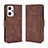 Leather Case Stands Flip Cover Holder BY3 for Oppo Reno7 A Brown