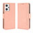 Leather Case Stands Flip Cover Holder BY3 for Oppo Reno7 A Pink