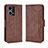 Leather Case Stands Flip Cover Holder BY3 for Oppo Reno8 4G Brown