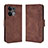 Leather Case Stands Flip Cover Holder BY3 for Oppo Reno8 5G Brown