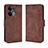 Leather Case Stands Flip Cover Holder BY3 for Oppo Reno8 Pro+ Plus 5G Brown