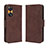 Leather Case Stands Flip Cover Holder BY3 for Oppo Reno8 T 4G Brown