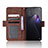 Leather Case Stands Flip Cover Holder BY3 for Oppo Reno9 Pro 5G