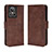 Leather Case Stands Flip Cover Holder BY3 for Realme GT2 Master Explorer Brown