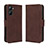 Leather Case Stands Flip Cover Holder BY3 for Realme V30t 5G Brown