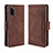 Leather Case Stands Flip Cover Holder BY3 for Samsung Galaxy A41 Brown