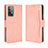 Leather Case Stands Flip Cover Holder BY3 for Samsung Galaxy A52 5G Pink
