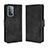 Leather Case Stands Flip Cover Holder BY3 for Samsung Galaxy A72 5G Black