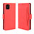 Leather Case Stands Flip Cover Holder BY3 for Samsung Galaxy A81 Red
