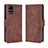 Leather Case Stands Flip Cover Holder BY3 for Samsung Galaxy M31s Brown
