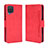 Leather Case Stands Flip Cover Holder BY3 for Samsung Galaxy M32 4G Red