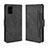 Leather Case Stands Flip Cover Holder BY3 for Samsung Galaxy M51 Black