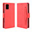 Leather Case Stands Flip Cover Holder BY3 for Samsung Galaxy M51 Red