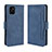Leather Case Stands Flip Cover Holder BY3 for Samsung Galaxy M60s Blue