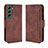 Leather Case Stands Flip Cover Holder BY3 for Samsung Galaxy S22 5G