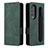 Leather Case Stands Flip Cover Holder BY3 for Samsung Galaxy Z Fold4 5G Green