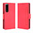 Leather Case Stands Flip Cover Holder BY3 for Sony Xperia 5 III Red