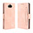 Leather Case Stands Flip Cover Holder BY3 for Sony Xperia 8 Lite Pink