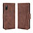 Leather Case Stands Flip Cover Holder BY3 for Sony Xperia Ace II Brown
