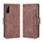 Leather Case Stands Flip Cover Holder BY3 for Sony Xperia L4 Brown