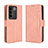 Leather Case Stands Flip Cover Holder BY3 for Vivo V27 Pro 5G Pink