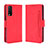 Leather Case Stands Flip Cover Holder BY3 for Vivo Y11s Red