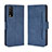 Leather Case Stands Flip Cover Holder BY3 for Vivo Y30 Blue