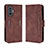 Leather Case Stands Flip Cover Holder BY3 for Xiaomi Poco F4 GT 5G Brown