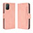 Leather Case Stands Flip Cover Holder BY3 for Xiaomi Poco M3 Pink