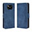Leather Case Stands Flip Cover Holder BY3 for Xiaomi Poco X3 Blue
