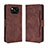 Leather Case Stands Flip Cover Holder BY3 for Xiaomi Poco X3 Brown