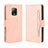 Leather Case Stands Flip Cover Holder BY3 for Xiaomi Redmi 10X Pro 5G Pink