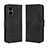 Leather Case Stands Flip Cover Holder BY3 for Xiaomi Redmi Note 11R 5G Black