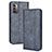 Leather Case Stands Flip Cover Holder BY4 for Nokia G11 Blue