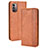 Leather Case Stands Flip Cover Holder BY4 for Nokia G11 Brown