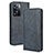 Leather Case Stands Flip Cover Holder BY4 for OnePlus Nord N20 SE Blue