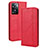 Leather Case Stands Flip Cover Holder BY4 for OnePlus Nord N20 SE Red