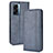 Leather Case Stands Flip Cover Holder BY4 for OnePlus Nord N300 5G Blue