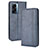 Leather Case Stands Flip Cover Holder BY4 for Oppo A56S 5G Blue