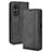 Leather Case Stands Flip Cover Holder BY4 for Oppo A78 5G Black