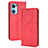 Leather Case Stands Flip Cover Holder BY4 for Oppo Reno7 5G Red