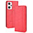 Leather Case Stands Flip Cover Holder BY4 for Oppo Reno7 A Red