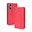 Leather Case Stands Flip Cover Holder BY4 for Oppo Reno7 Lite 5G Red